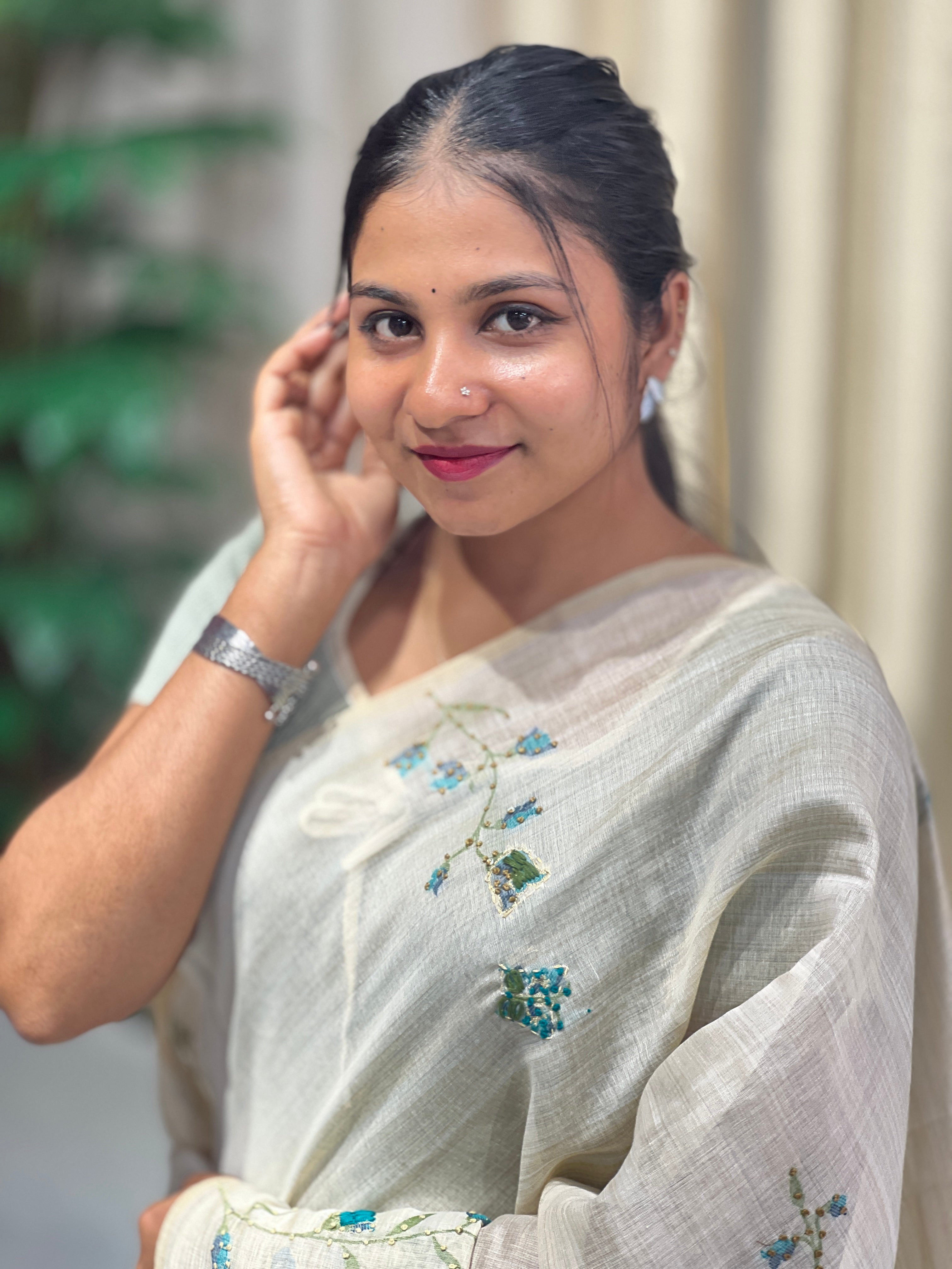 Jamdani Woven Chanderi Saree | BLD1746