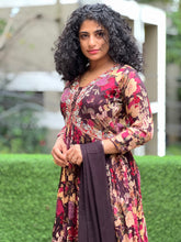 Floral Printed Chinon Kurta Set | FW166