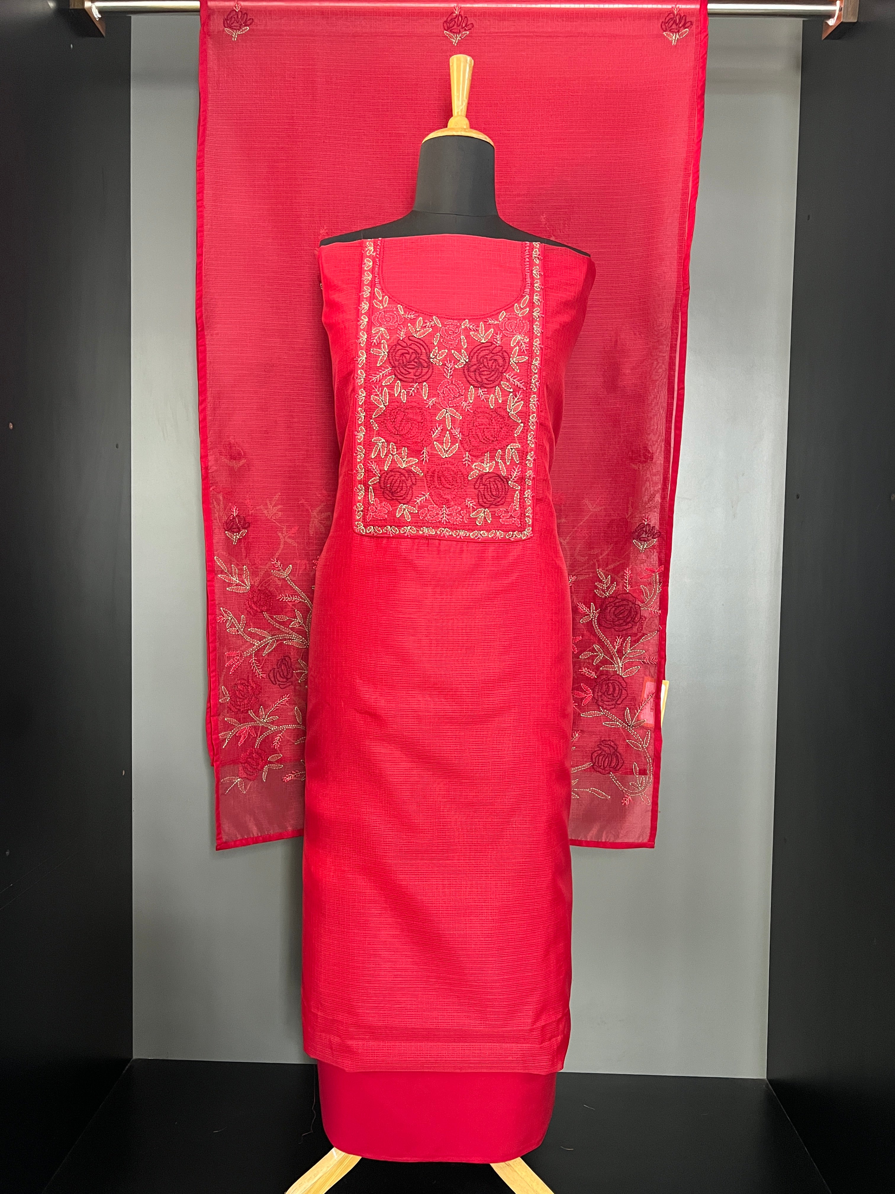 Kantha Embroidery Finishing Tepchi Kota Salwar Set |JSC601