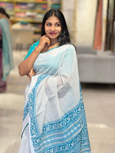 Printed Cotton Saree  | VDA183