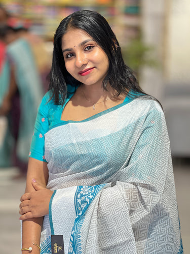 Printed Cotton Saree  | VDA183