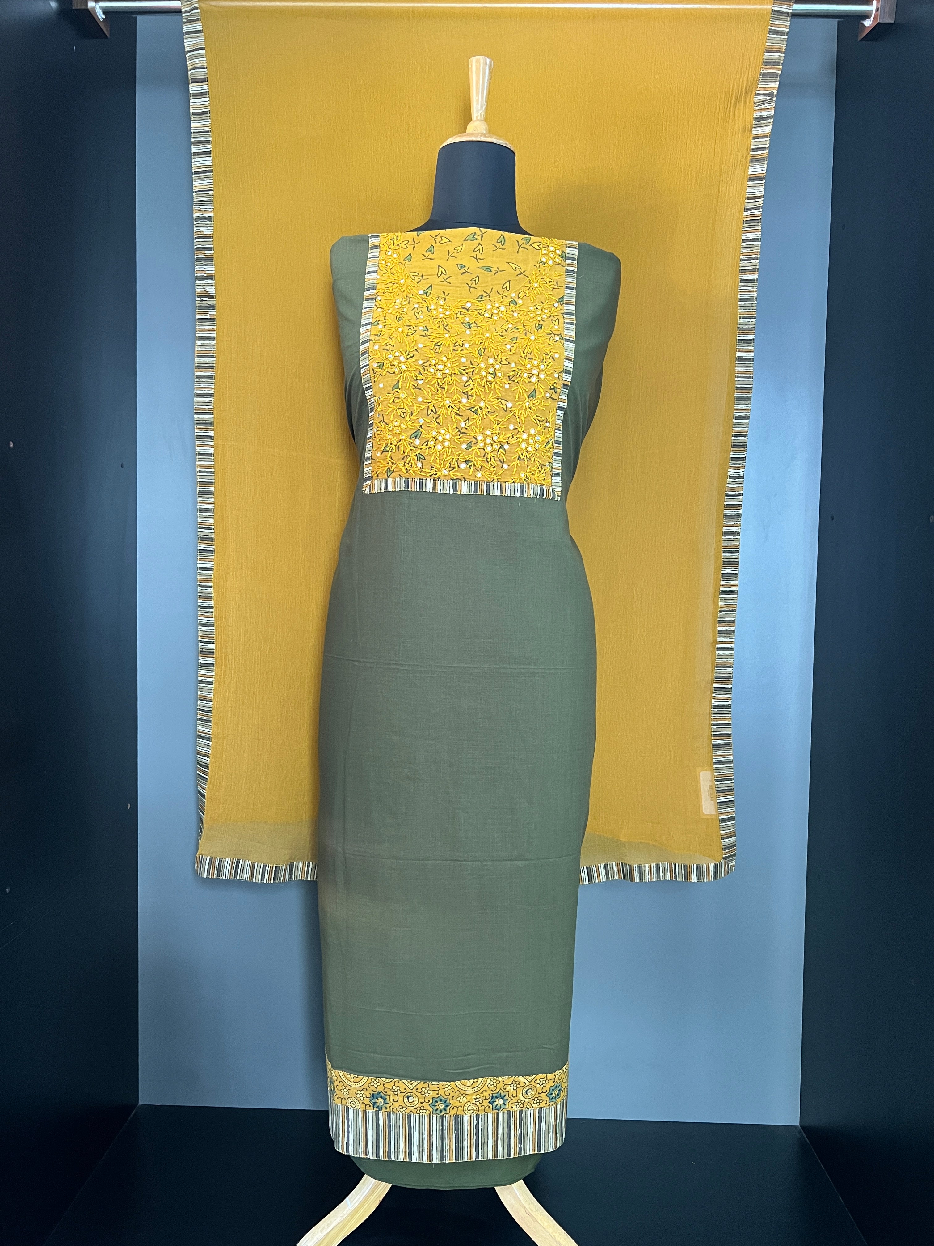 Handwork Detailed Cotton Salwar Set | JSC575