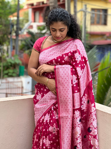 Banarasi Weaved  Cotton Blended Saree | NO130