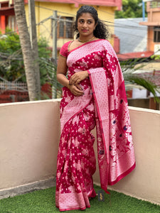 Banarasi Weaved  Cotton Blended Saree | NO130