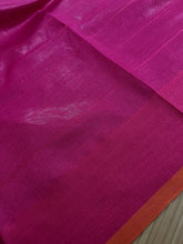 Check Weaving Pattern Linen Saree | SK327