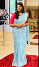 Hand Embroidery Placement Detailed Semi Tussar Silk Saree | VMB116