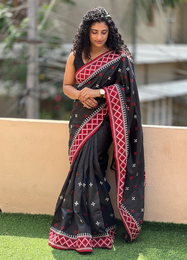 Kutch Inspired Semi Tussar Saree | RP448