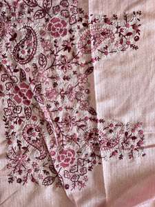 Floral & Paisley Hand Embroidery Detailed Green Silk Saree | BLD1240