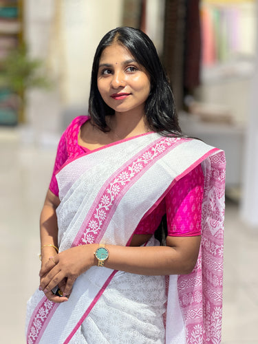 Jaal Pattern Cotton Saree | VDA180