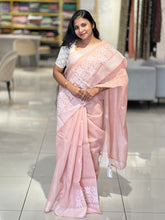 Cross Stitch Embroidery Detailed Cotton Saree | VDA193