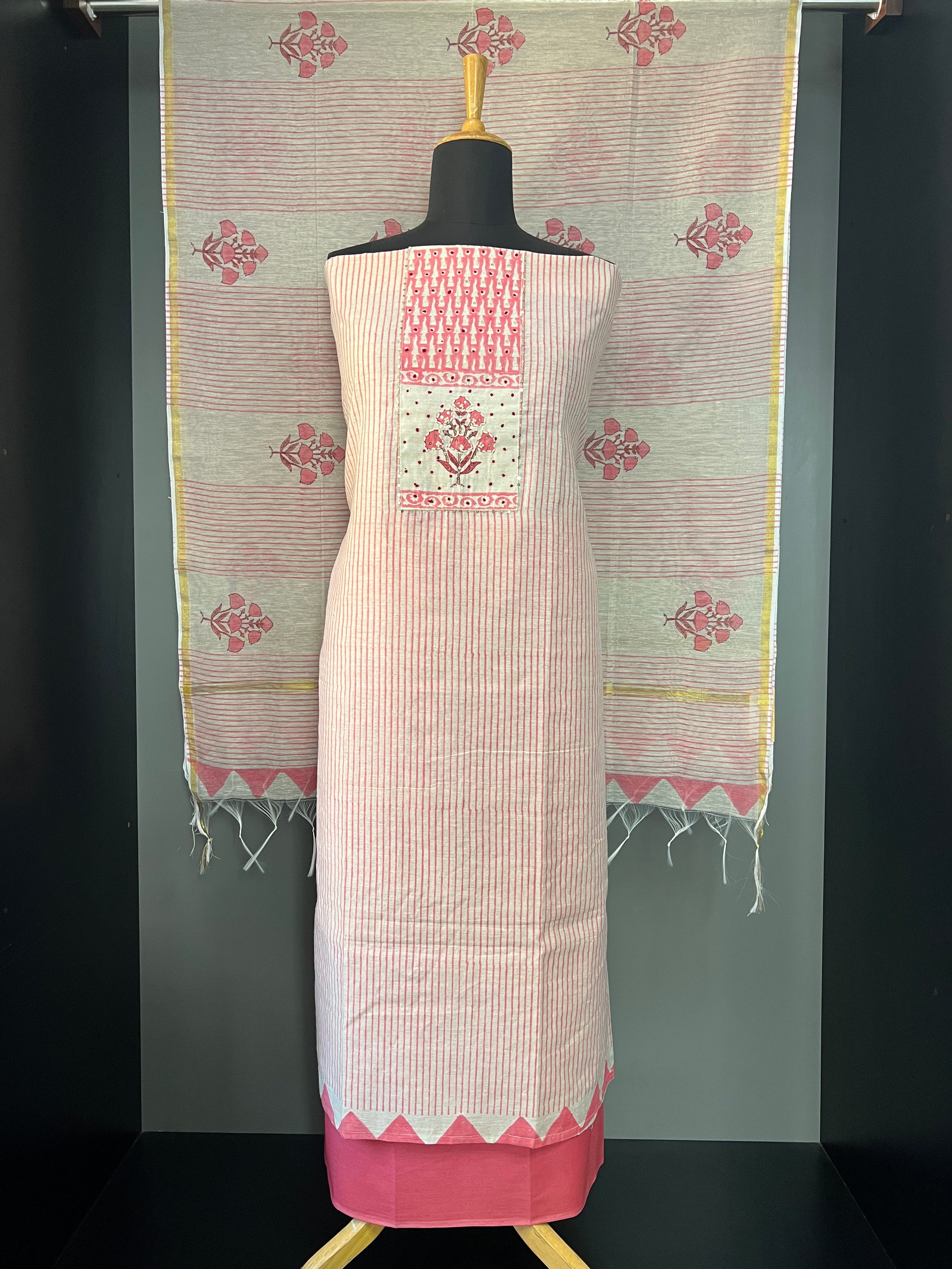 Stripe Pattern Cotton Salwar Set |SSC123