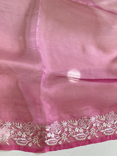 Machine Embroidered Shimmer Organza Saree | BLD1457