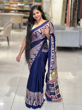 Lagdi Patta With Ajrakh Detailed Modal Silk Saree | JT181