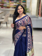 Lagdi Patta With Ajrakh Detailed Modal Silk Saree | JT181