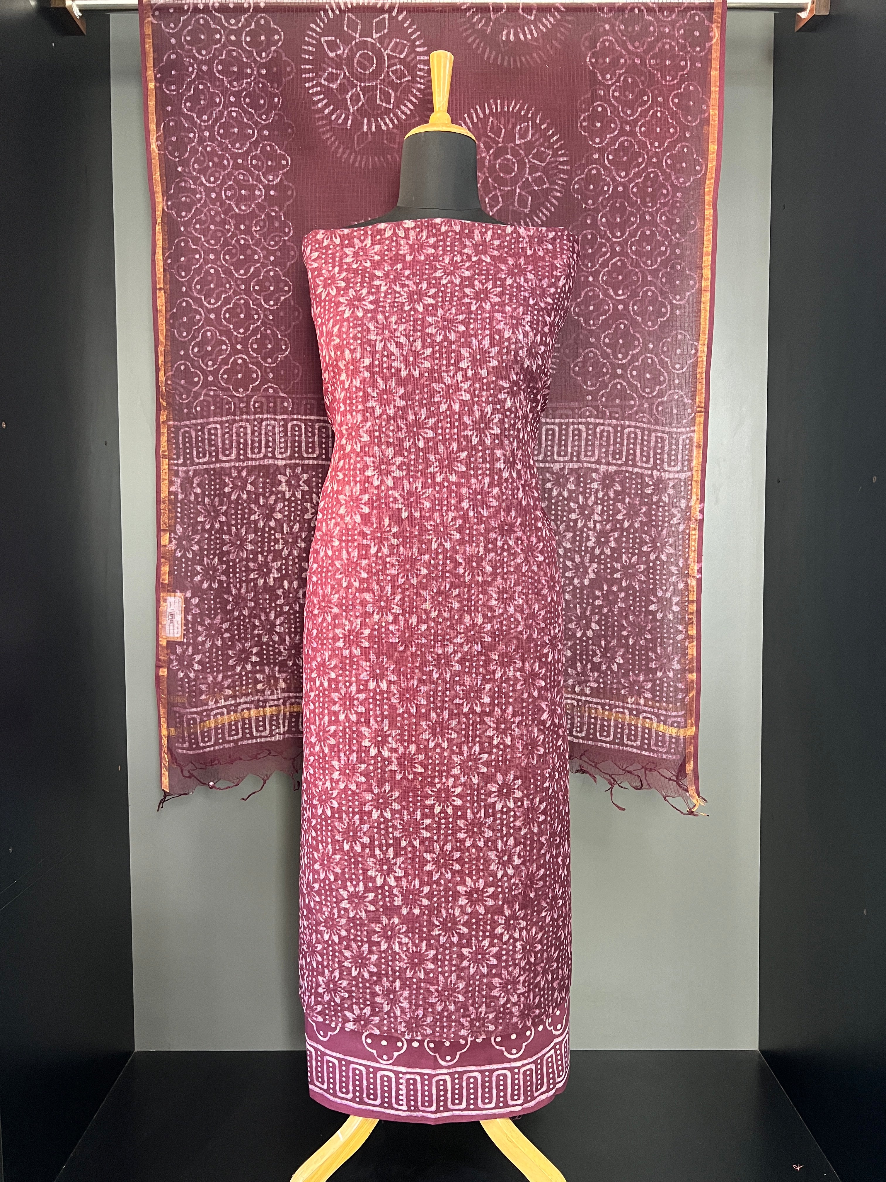 Hand Block Printed Kota Salwar Set | JHF125