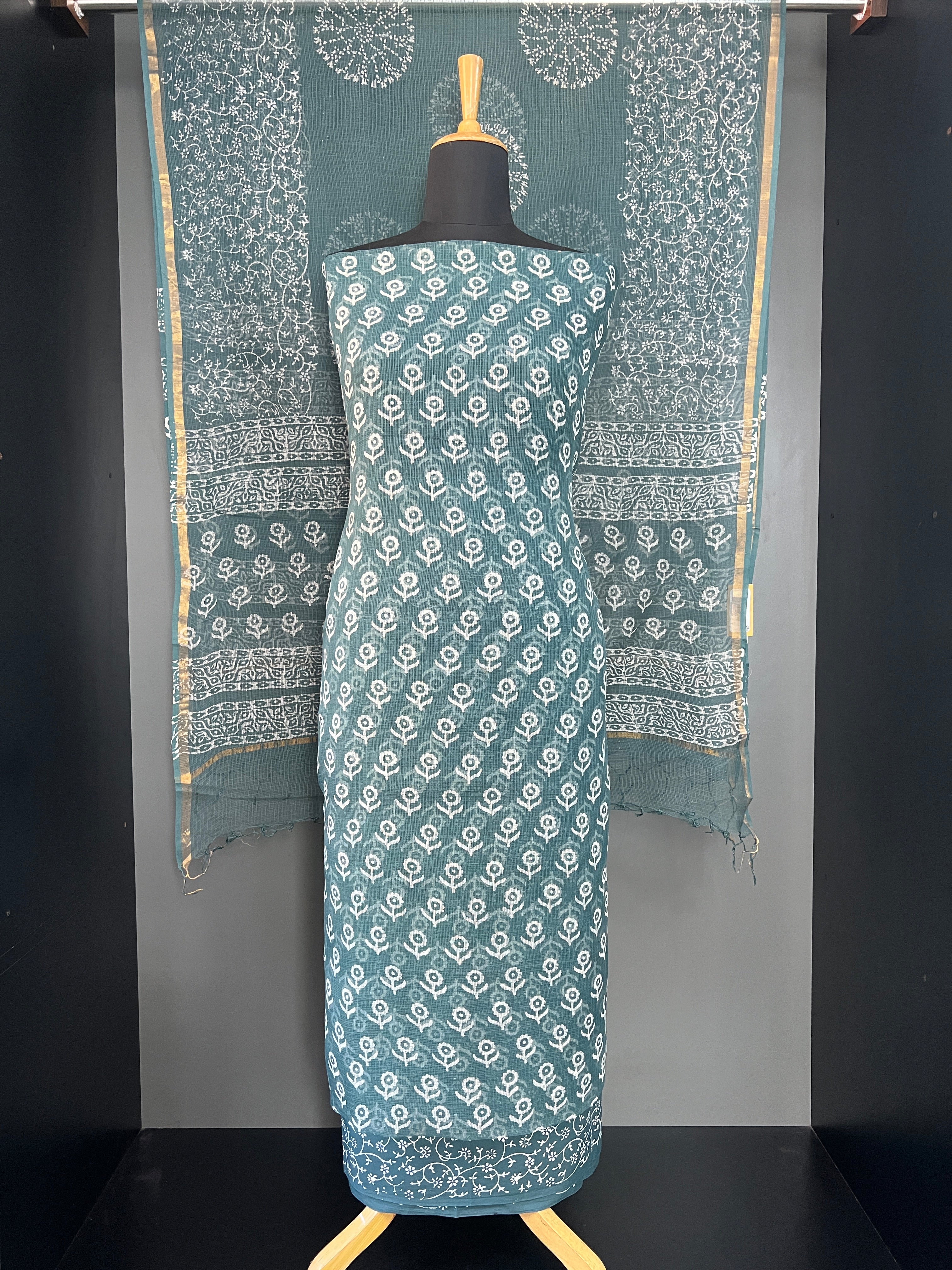 Hand Block Printed Kota Salwar Set | JHF126