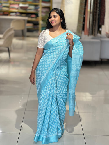 Print Detailed Cotton Saree | VDA308