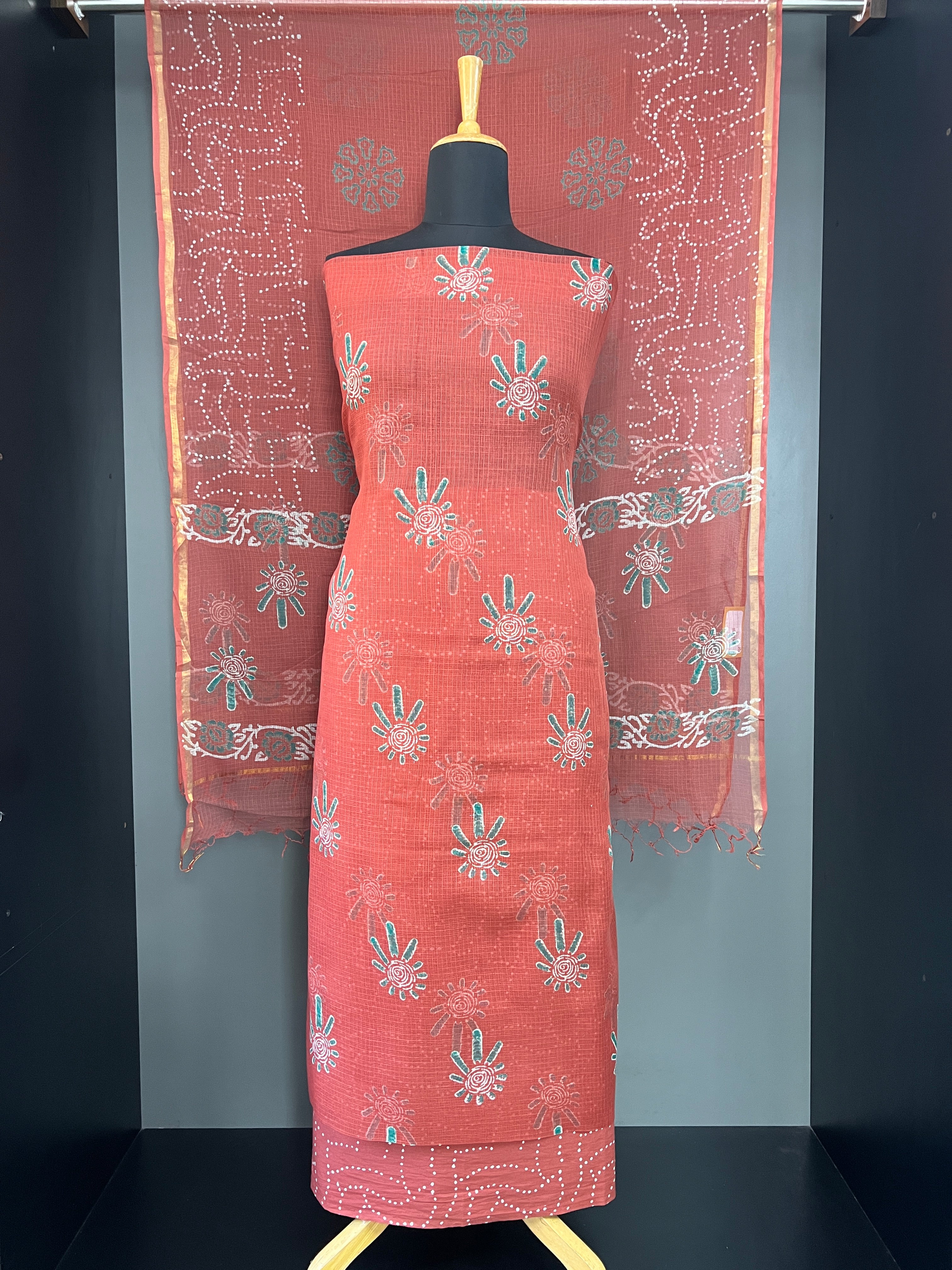 Hand Block Printed Kota Salwar Set | JHF127