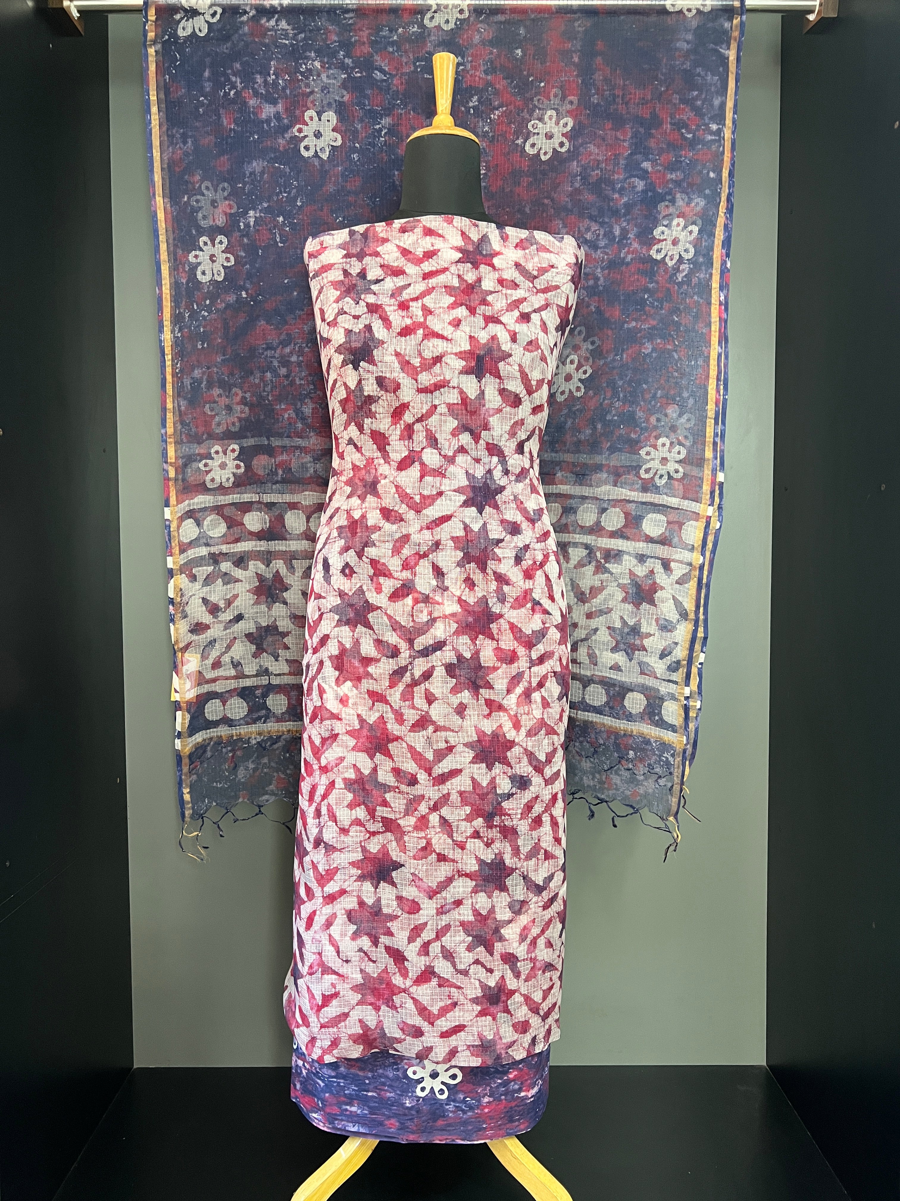 Hand Block Printed Kota Salwar Set | JHF129