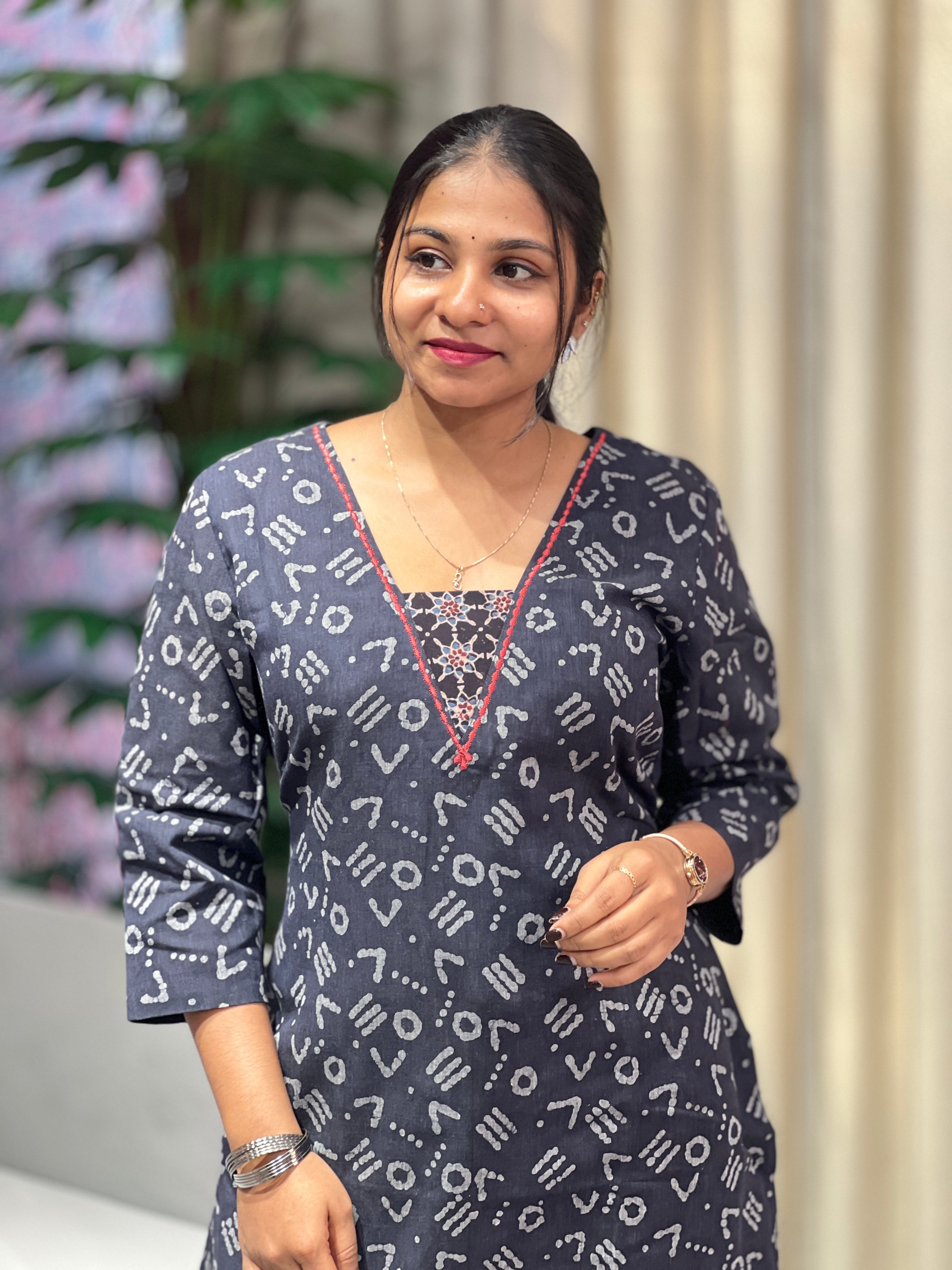 Printed Cotton Kurta  | DNT995