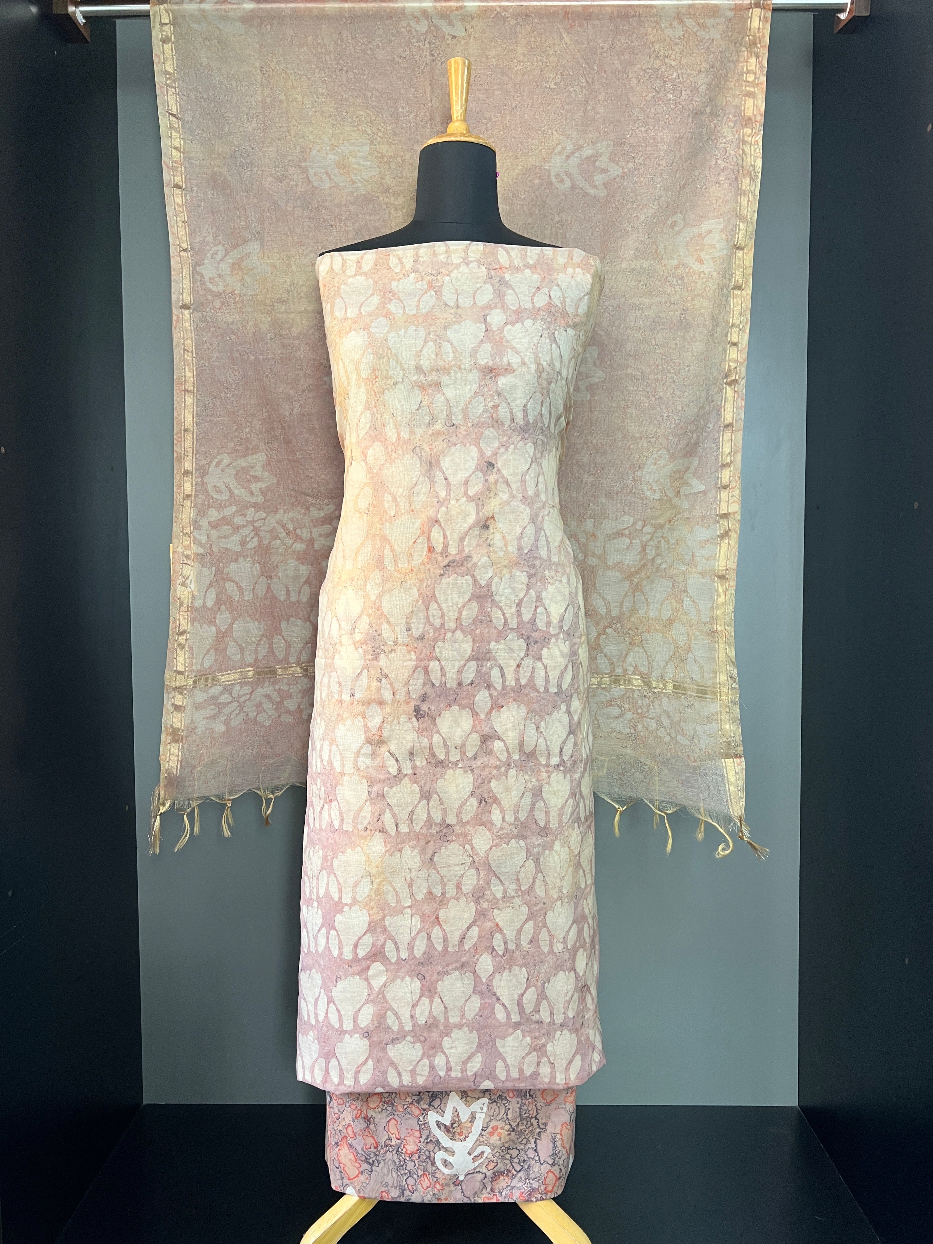 Printed Chanderi Salwar Set | JHF118