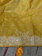 Paisley Embroidery Border Tussar Finish Saree | RP544