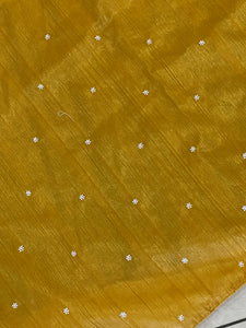 Paisley Embroidery Border Tussar Finish Saree | RP544
