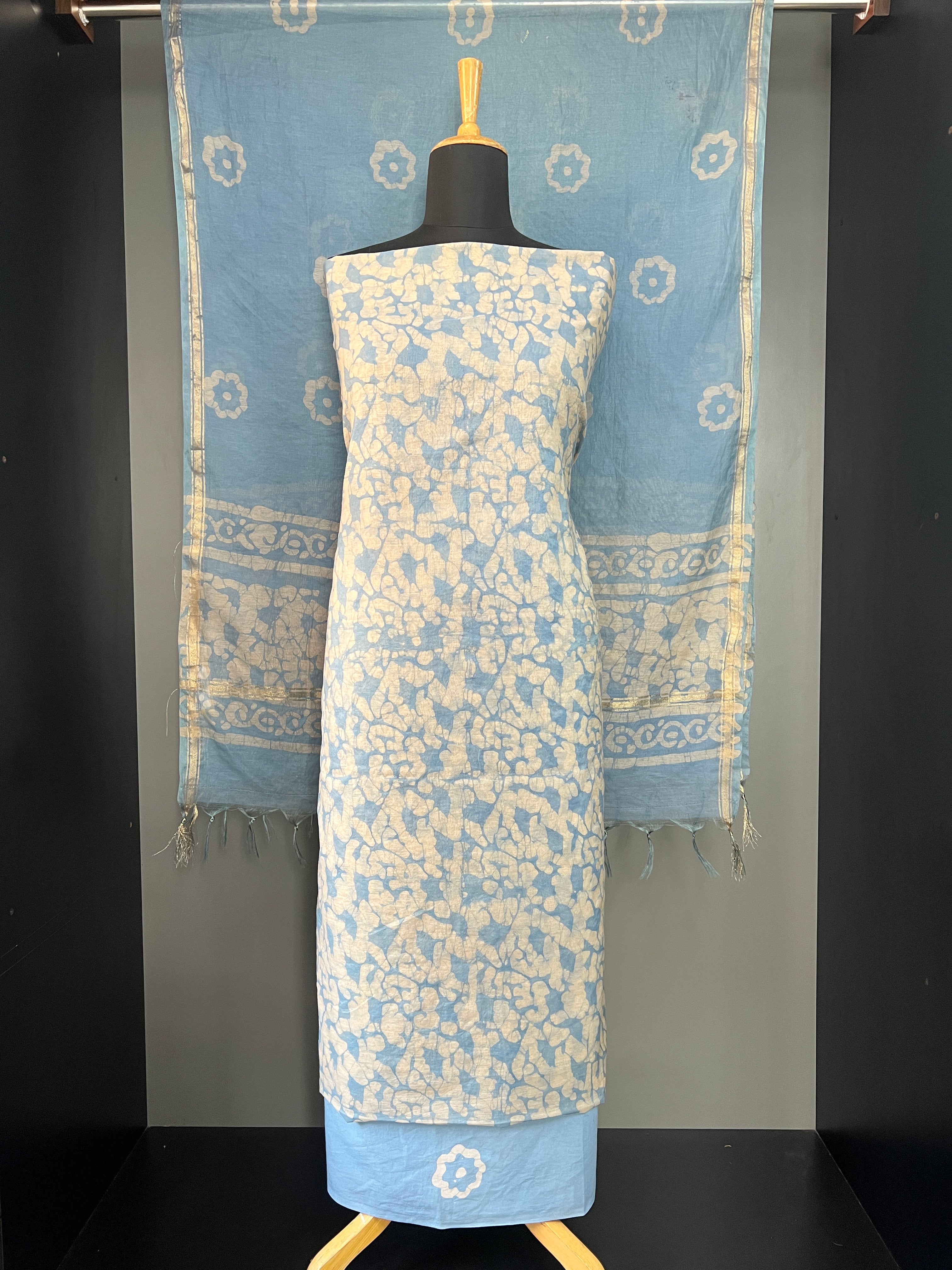 Printed Chanderi Salwar Set | JHF115