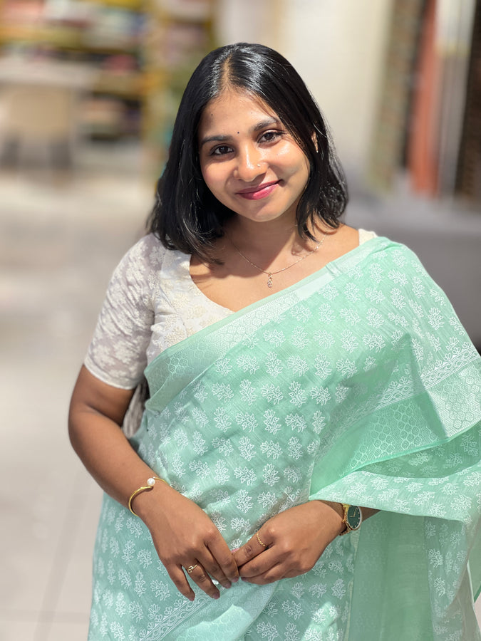 Print Detailed Cotton Saree | VDA305