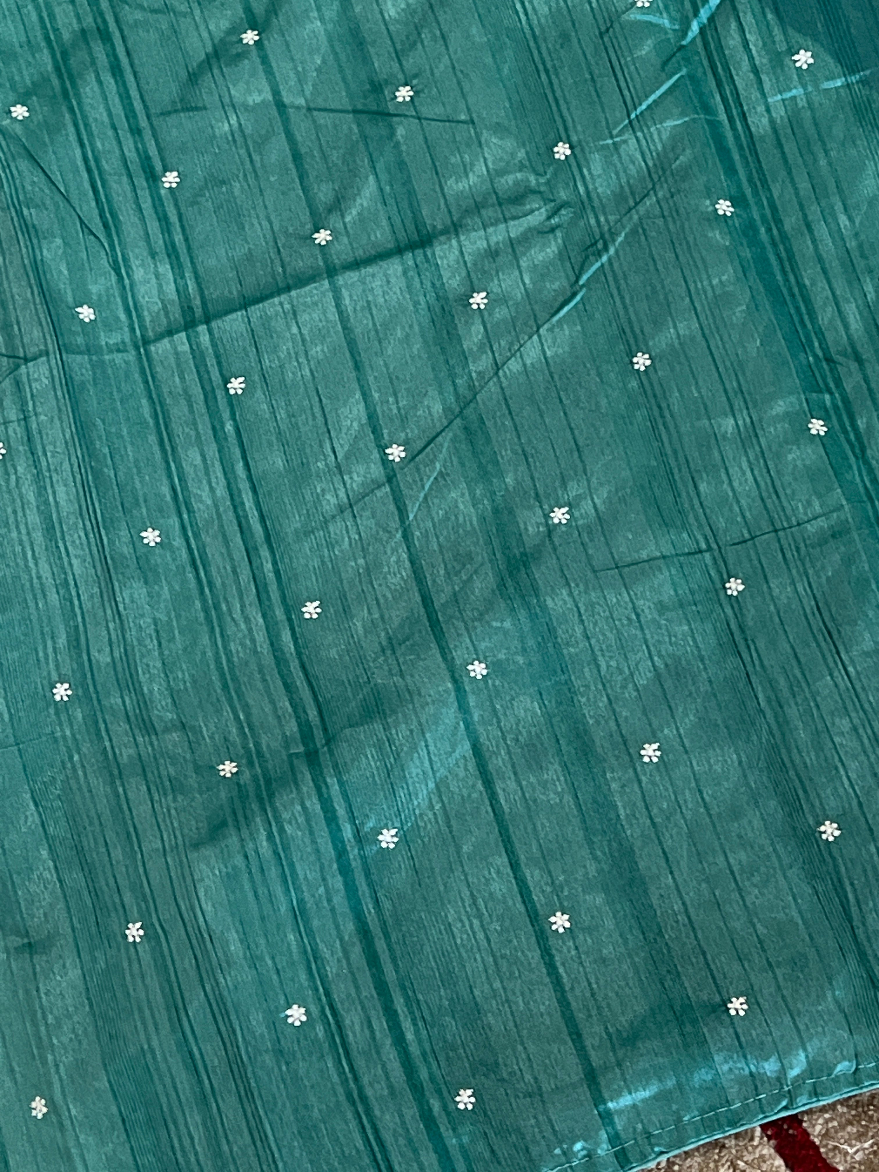 Embroidery Tussar Finish Saree | RP546
