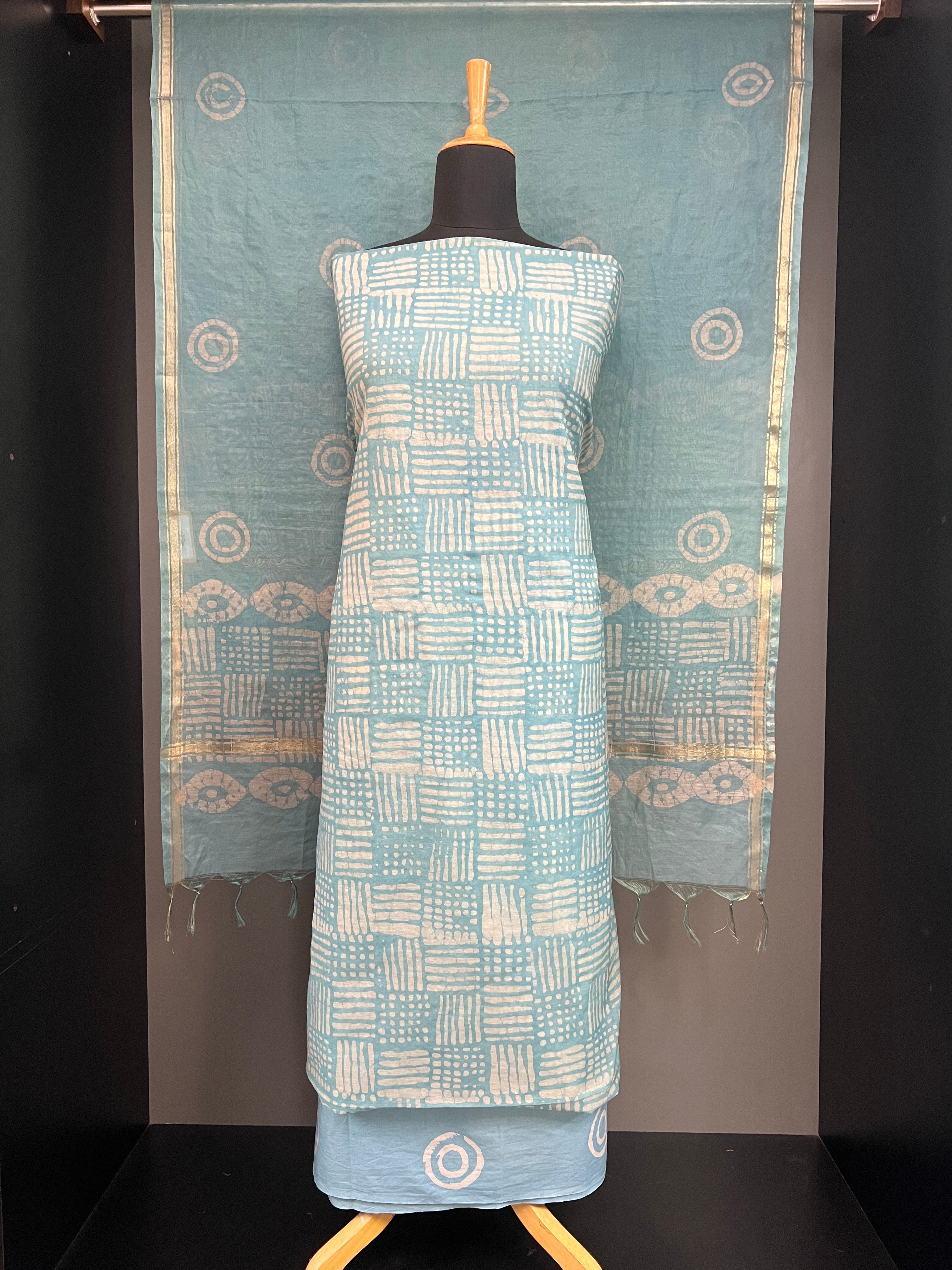 Printed Chanderi Salwar Set | JHF116