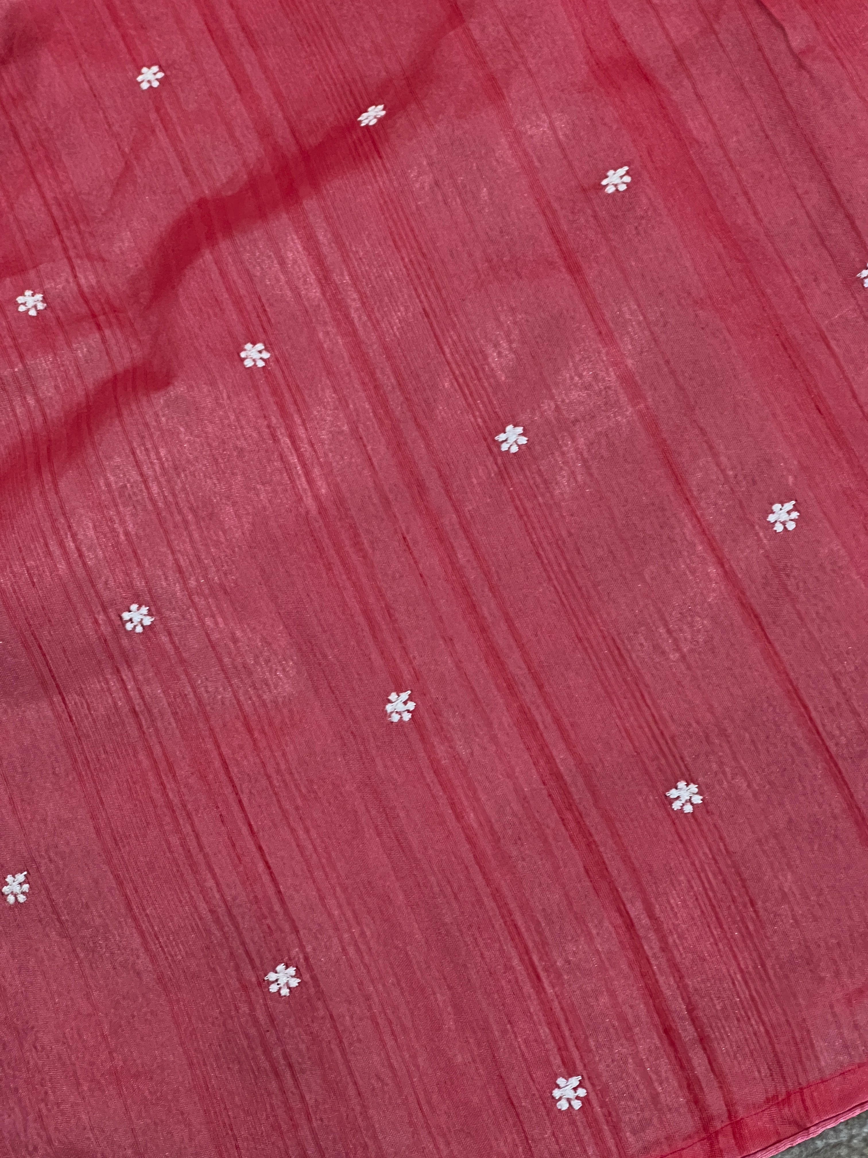 Embroidery Border Tussar Finish Saree | RP548