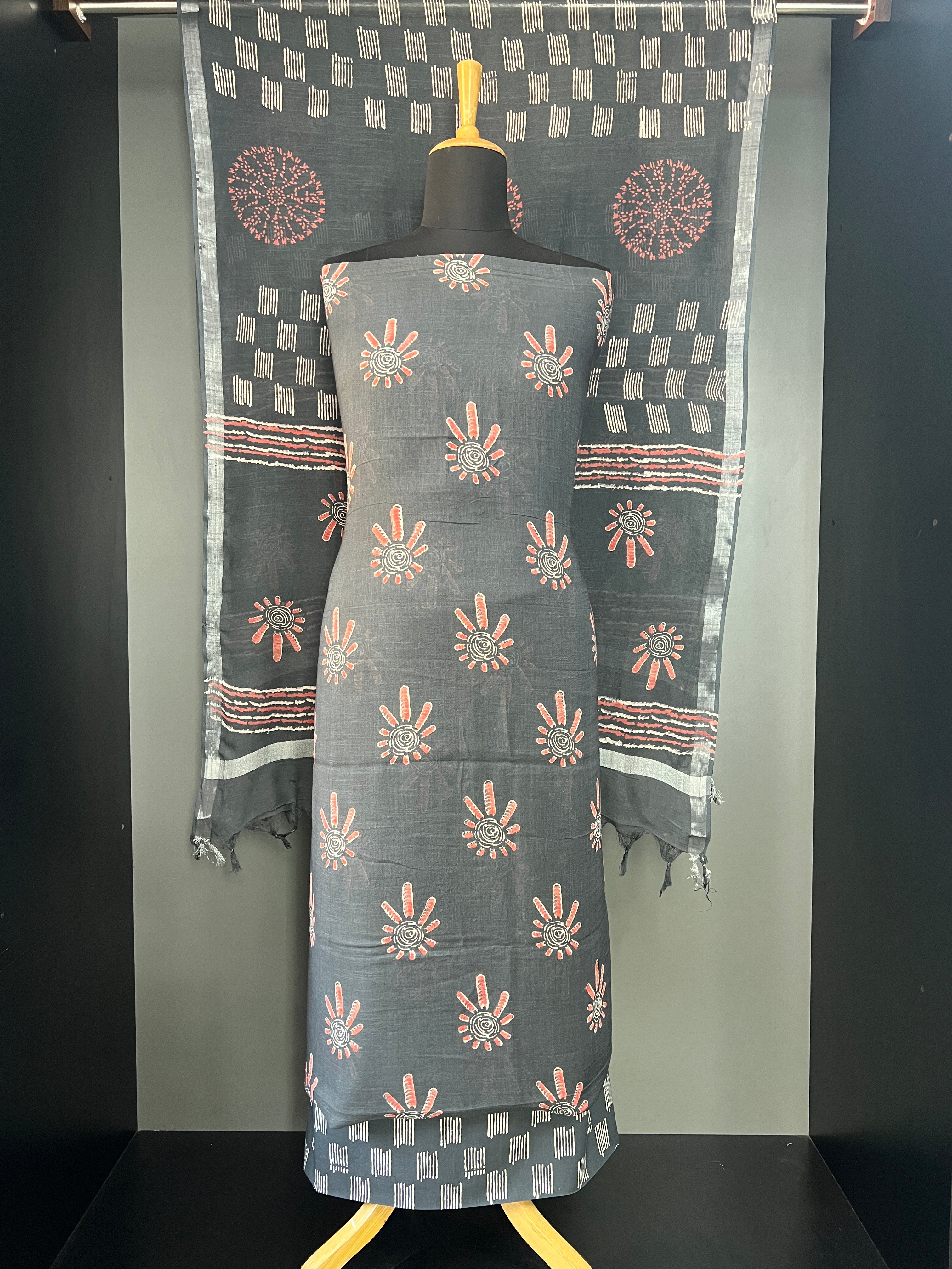 Scattered Floral Printed Salwar Set |JHF111