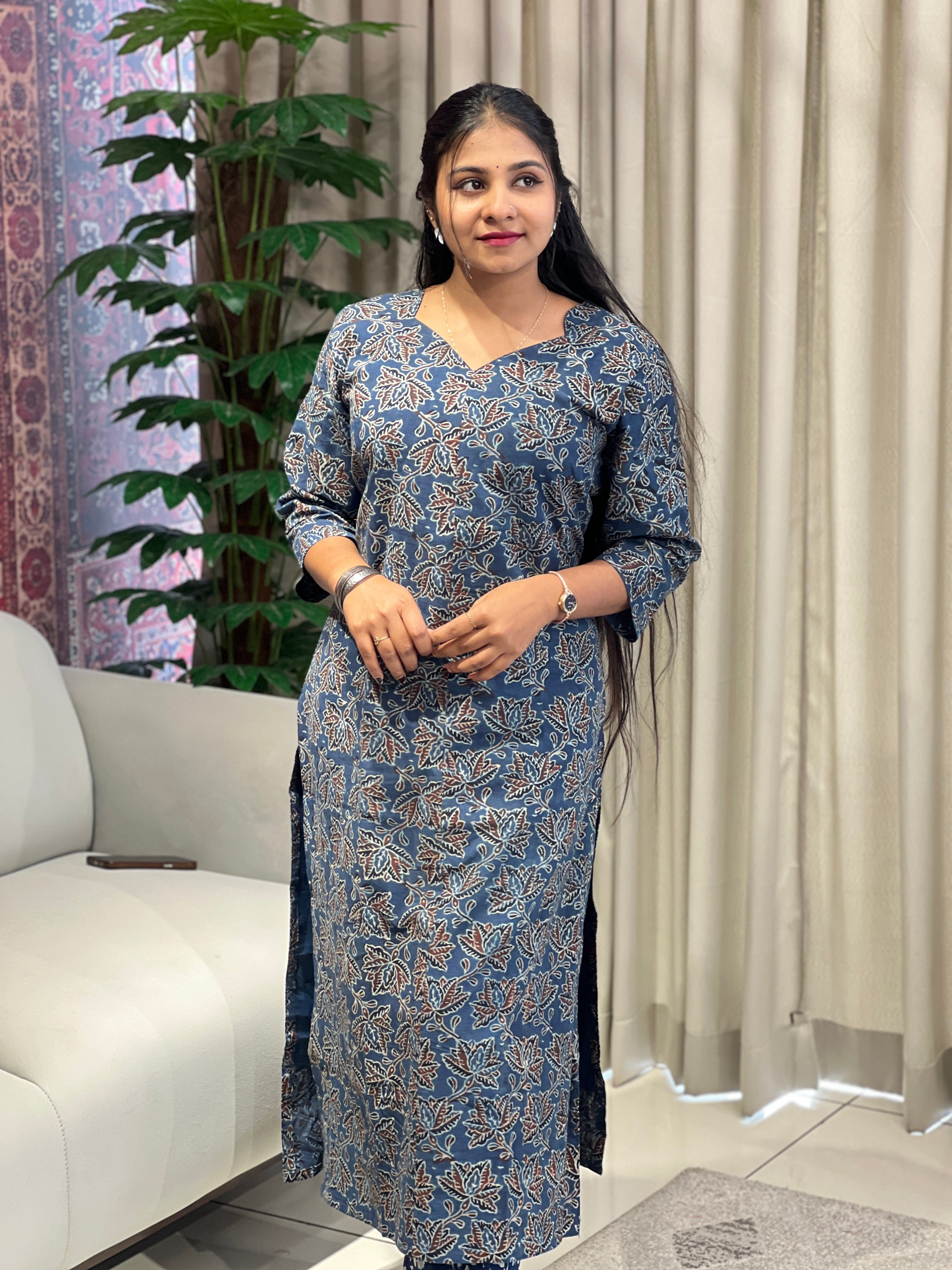 Hand Block Printed Cotton Kurta | RMLA205