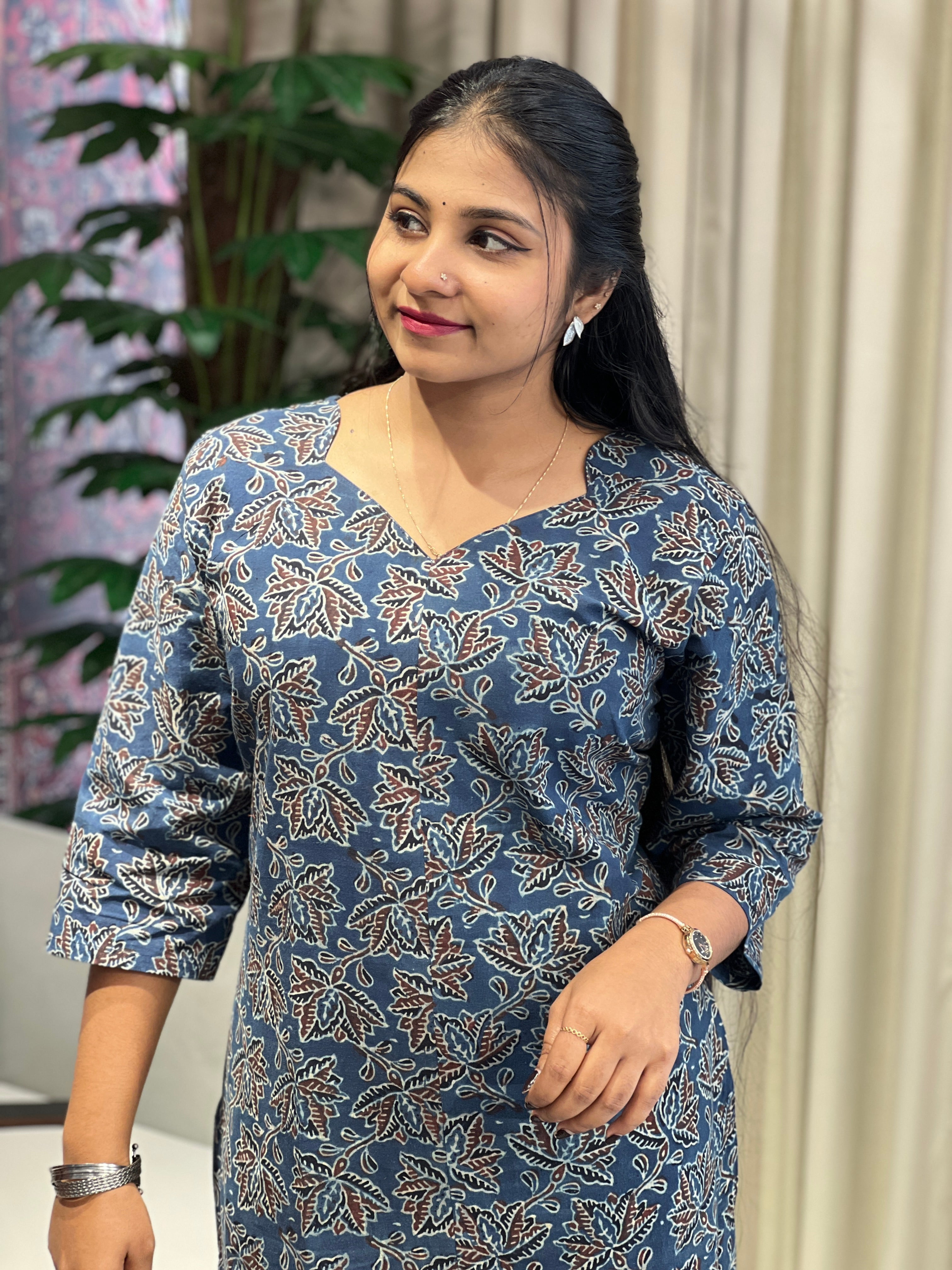 Hand Block Printed Cotton Kurta | RMLA205