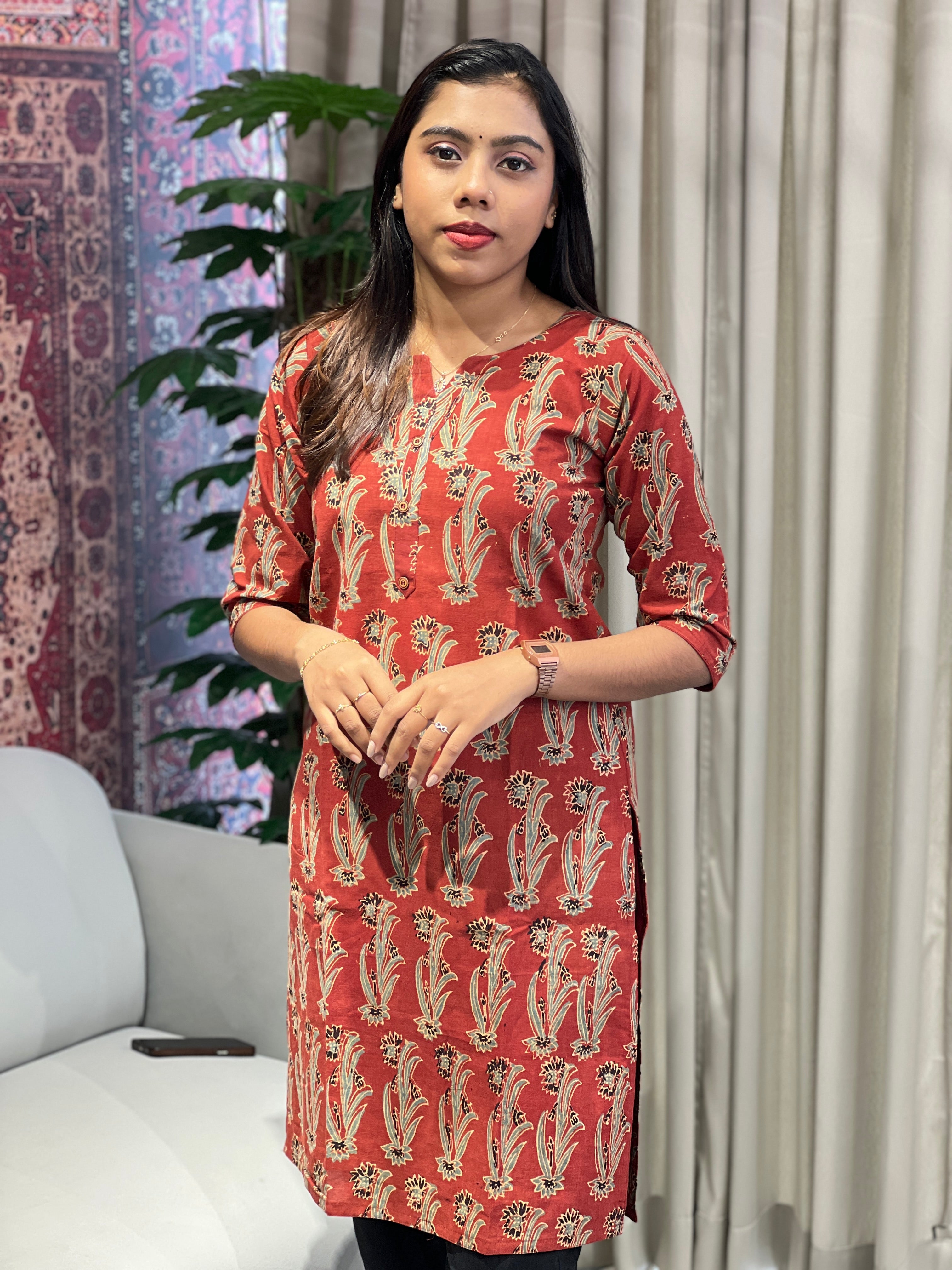 Hand Block Printed Cotton Kurta | RMLA209