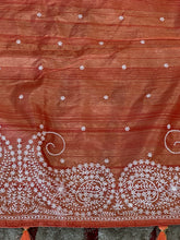 Embroidery Border Tussar Finish Saree | RP549