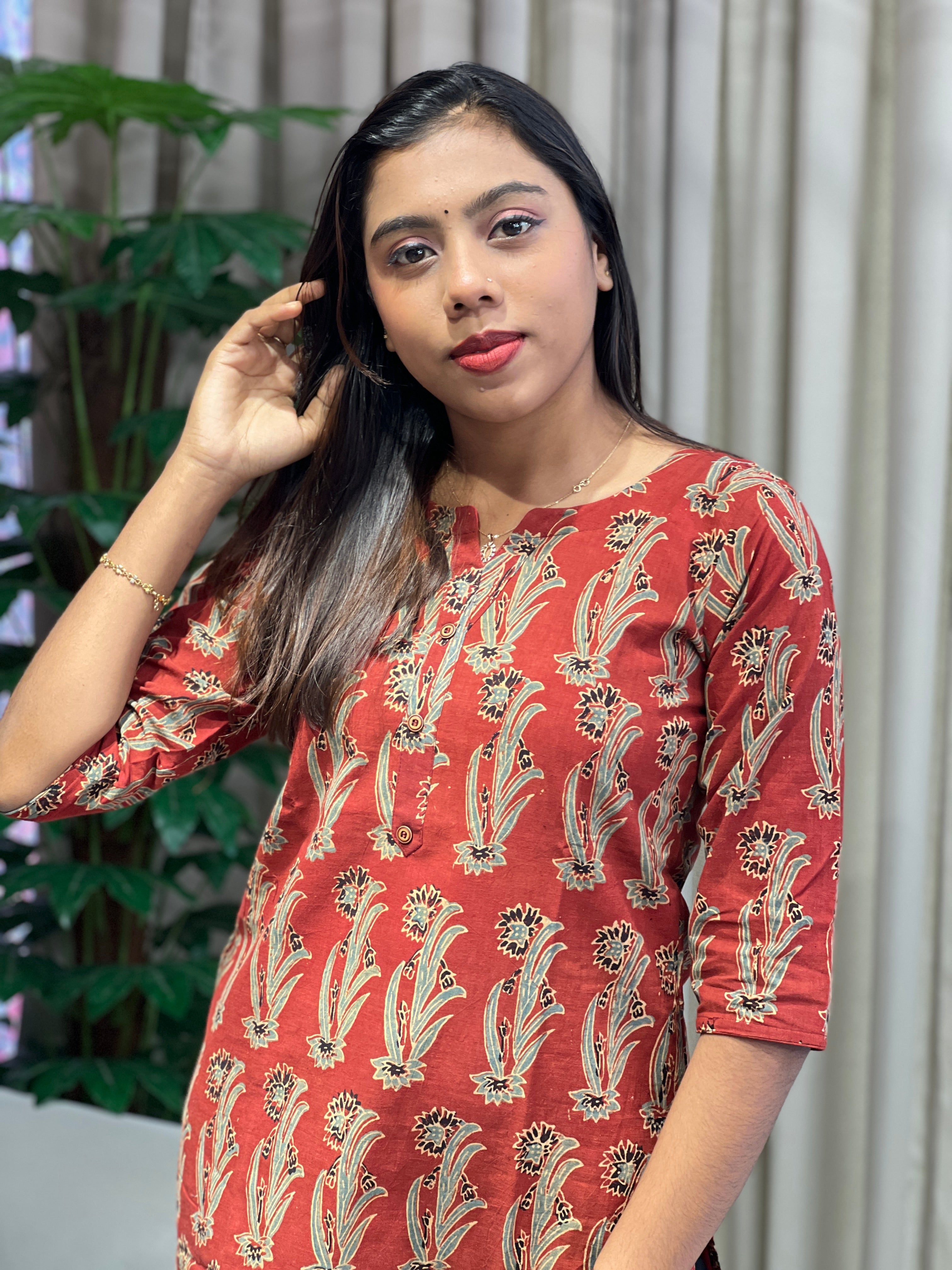 Hand Block Printed Cotton Kurta | RMLA209