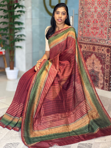 Printed Chanderi Silk Saree | RGD455