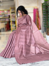 Basket Weaving  Bamboo Tussar Saree | ACT1186