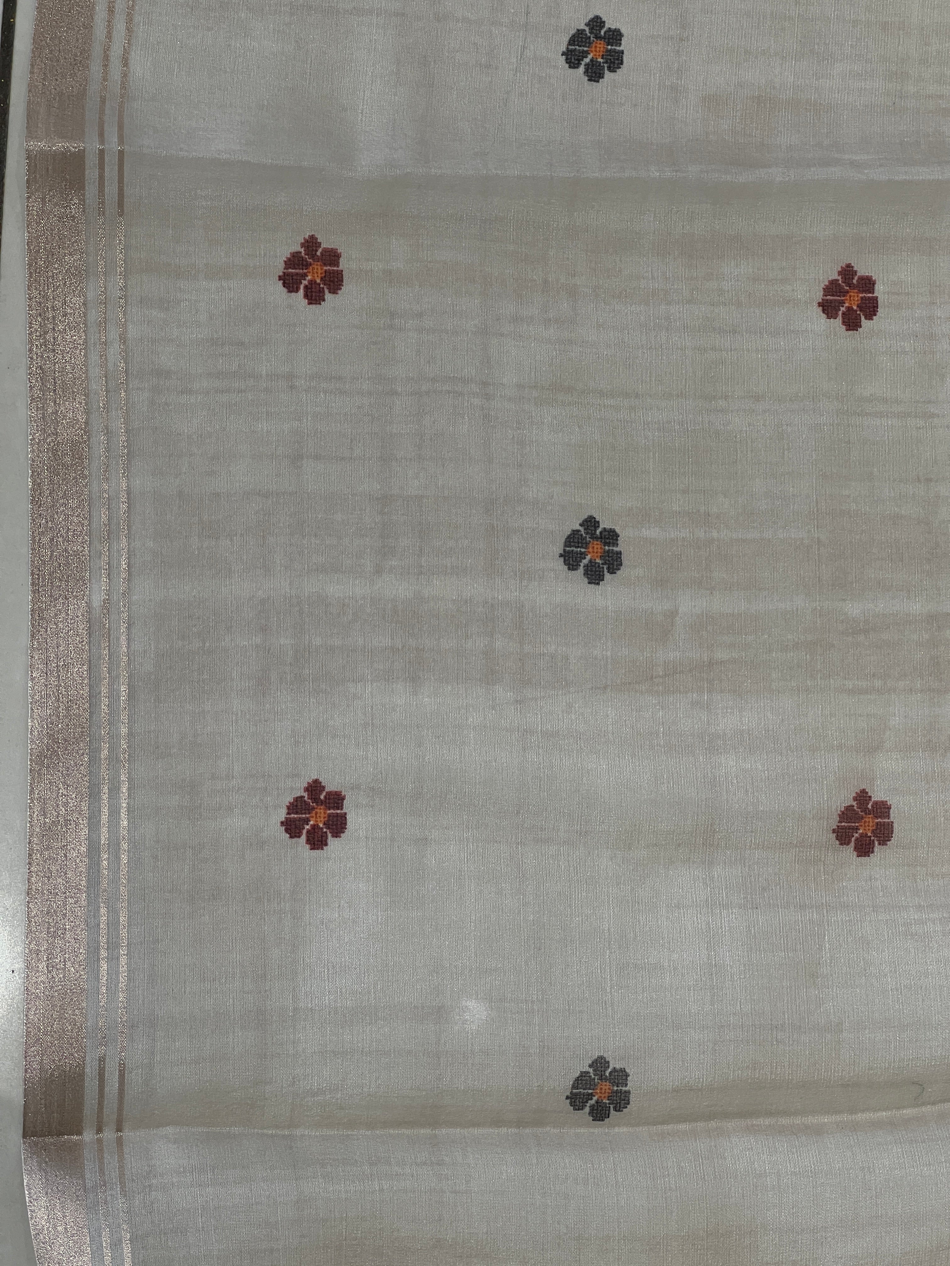Floral Printed Semi Organza Saree | GMS313