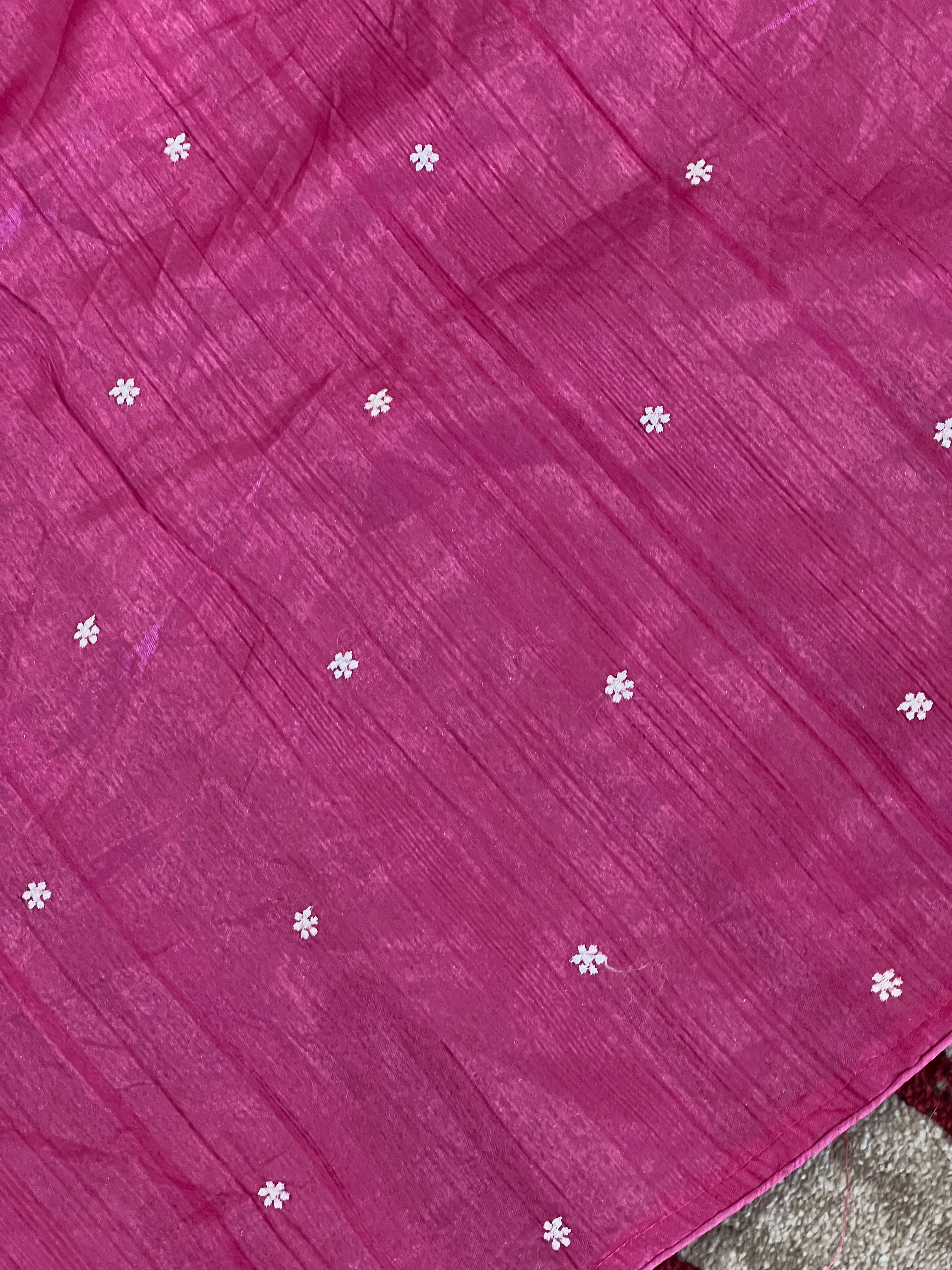 Embroidery Border Tussar Finish Saree | RP550