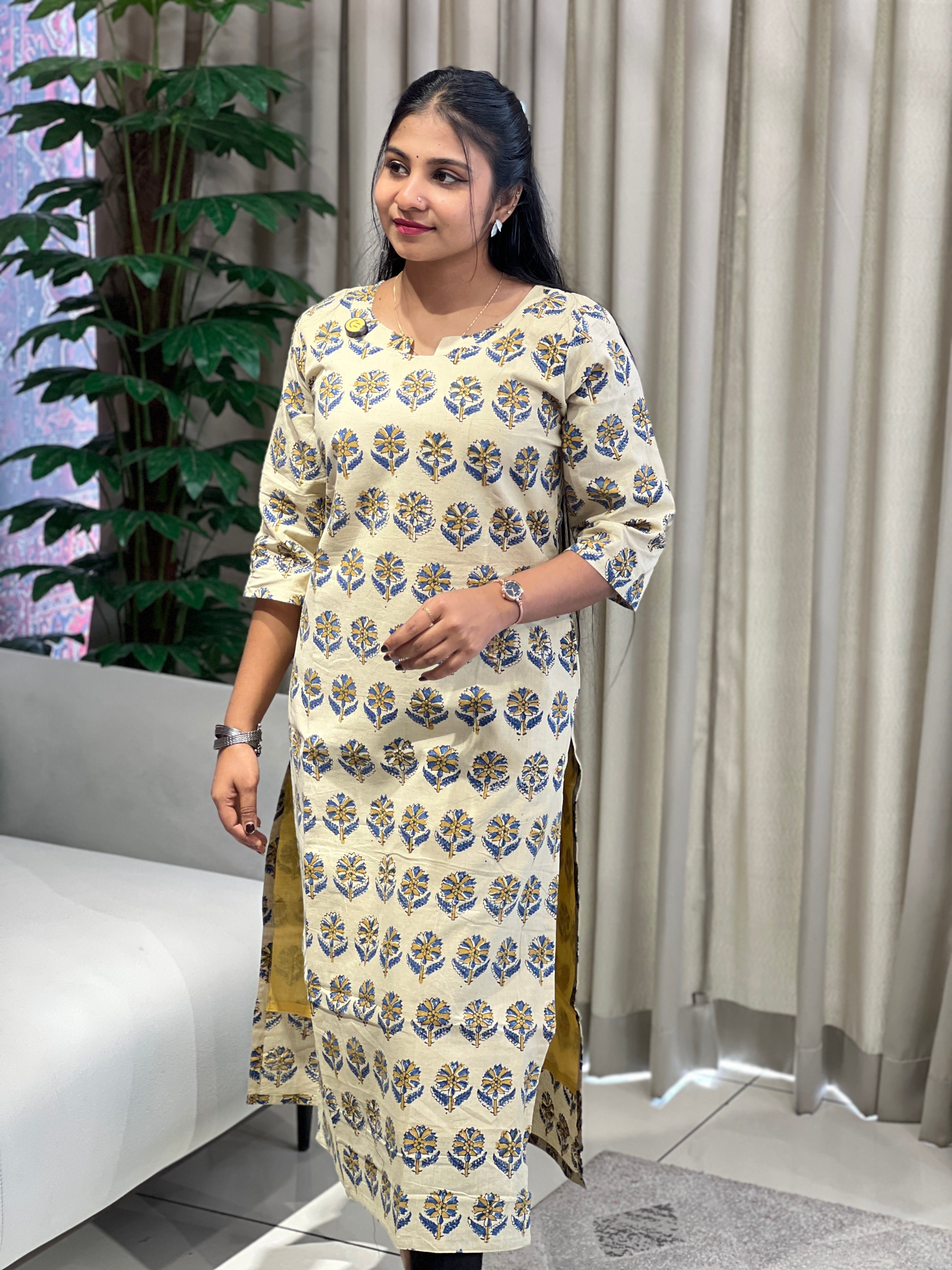 Printed Cotton Kurta | RMLA224