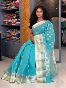 Traditional Floral Motif Cotton Blended Saree | NO146