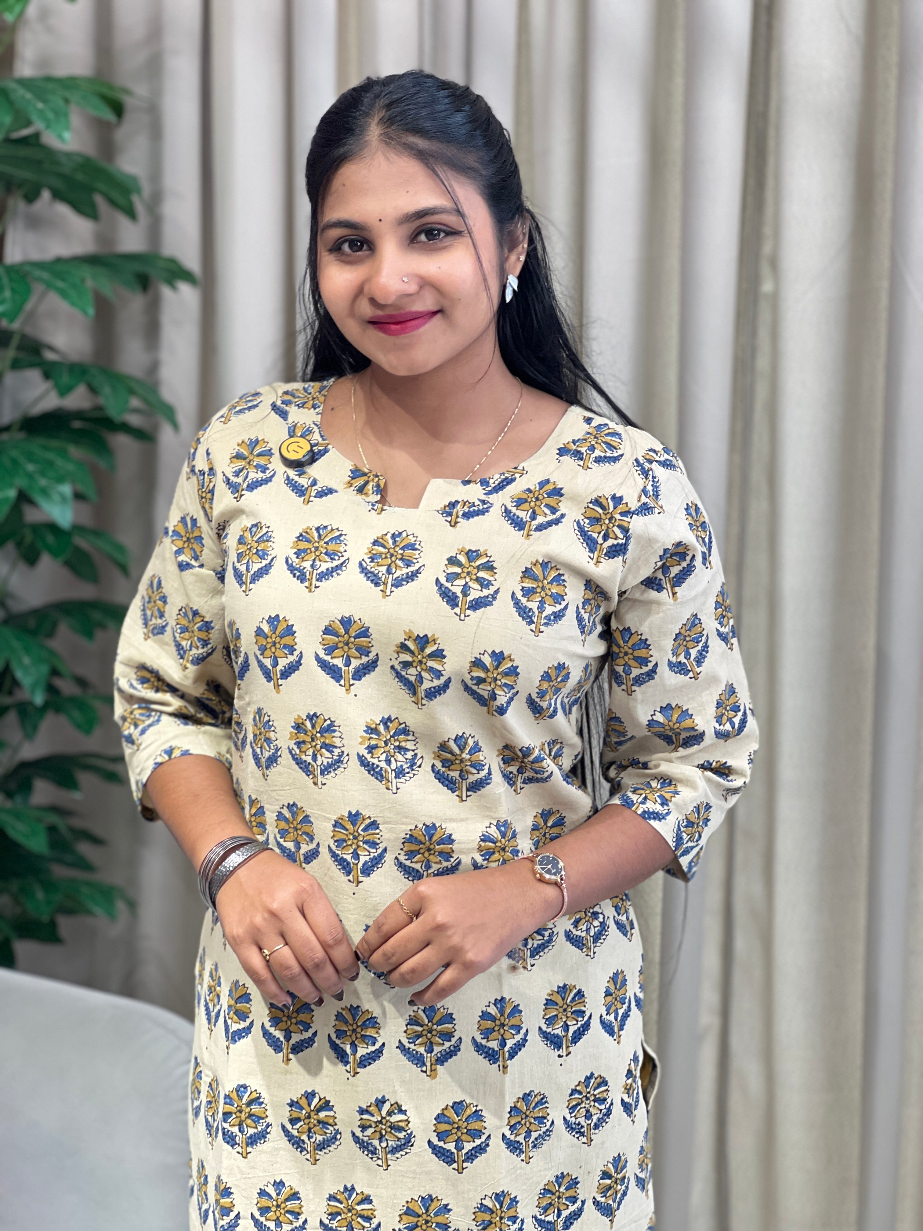 Printed Cotton Kurta | RMLA224