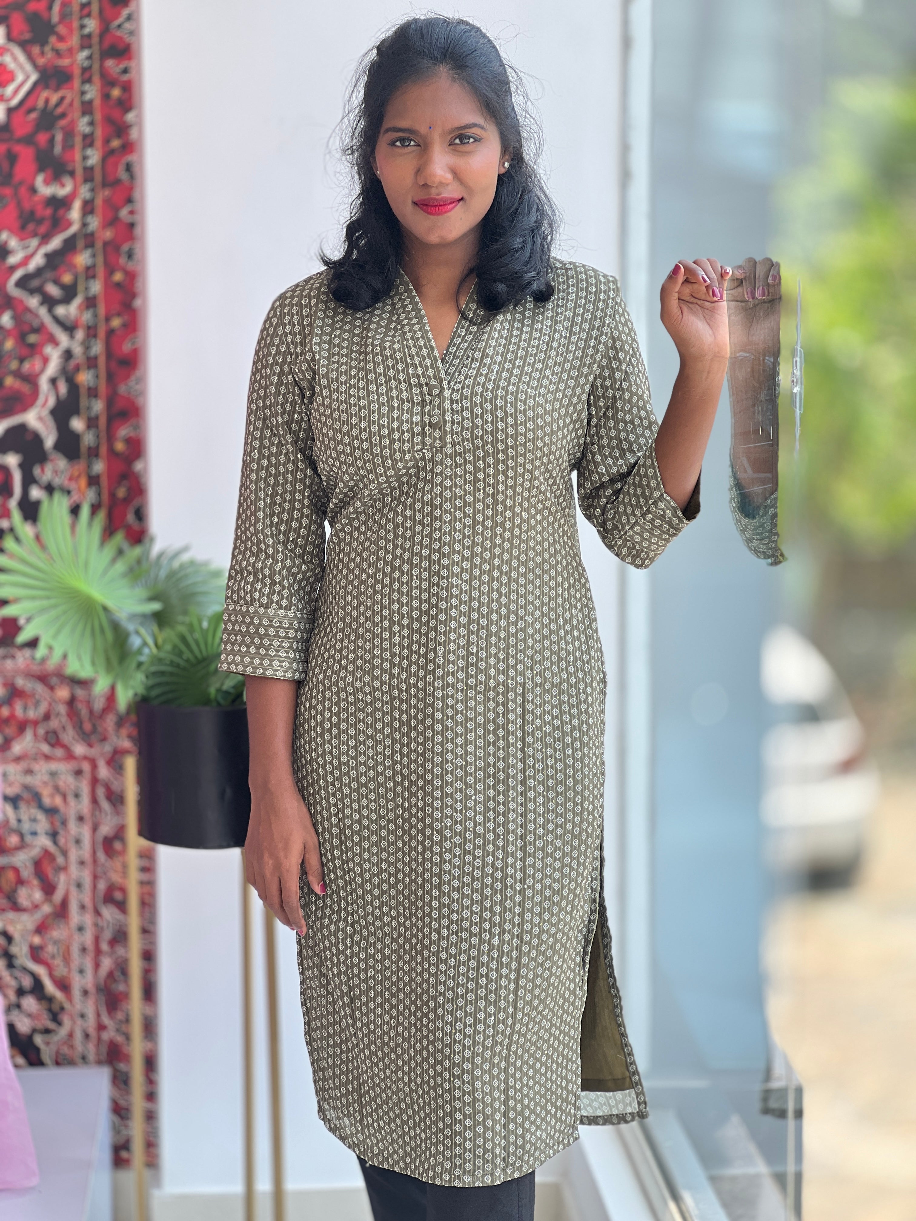 Printed Georgette Kurta | DNT278