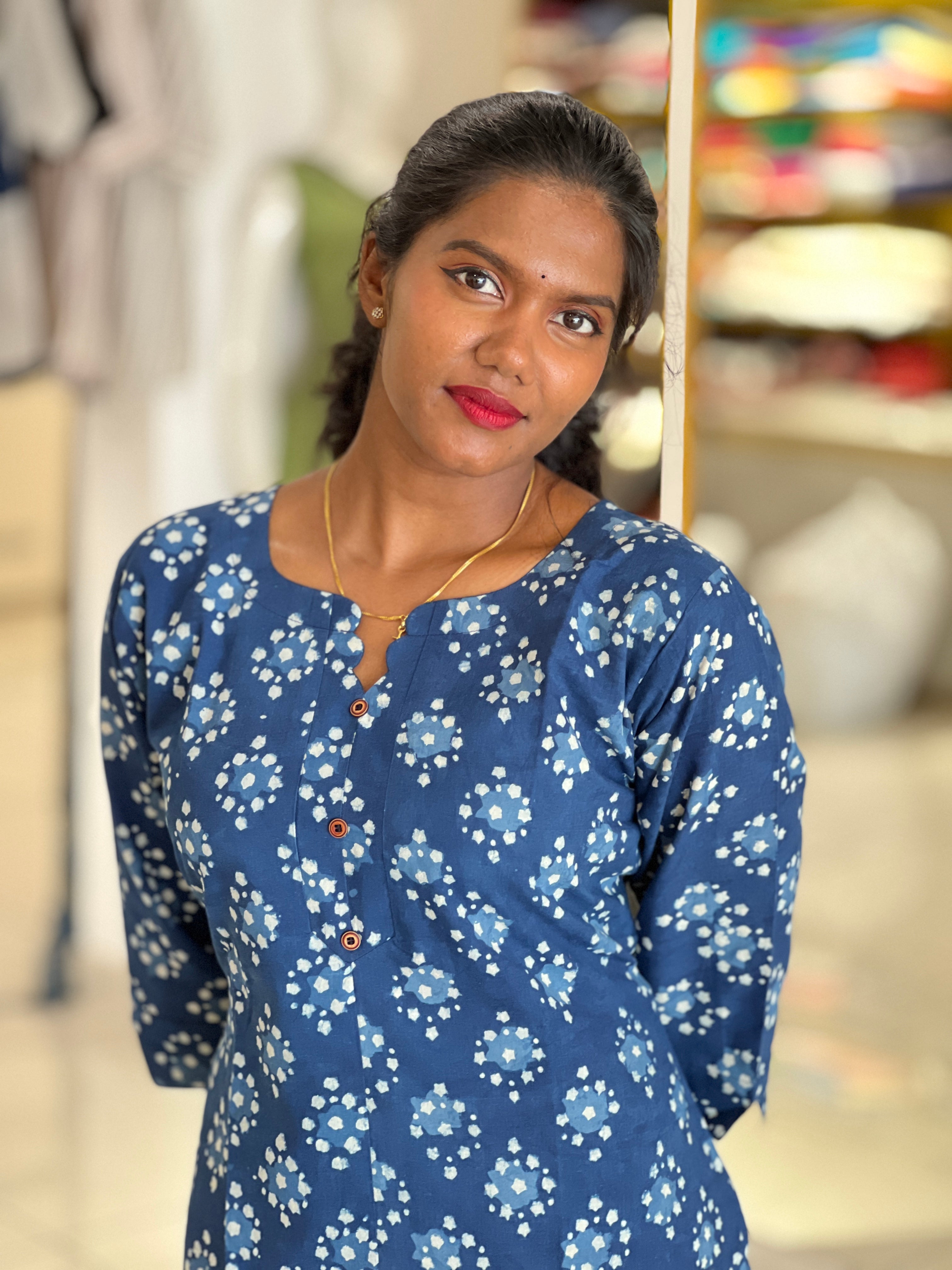 Hand Block Printed Cotton Kurta | RMLA165