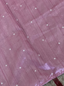 Paisley Embroidery Tussar Finish Saree | RP542