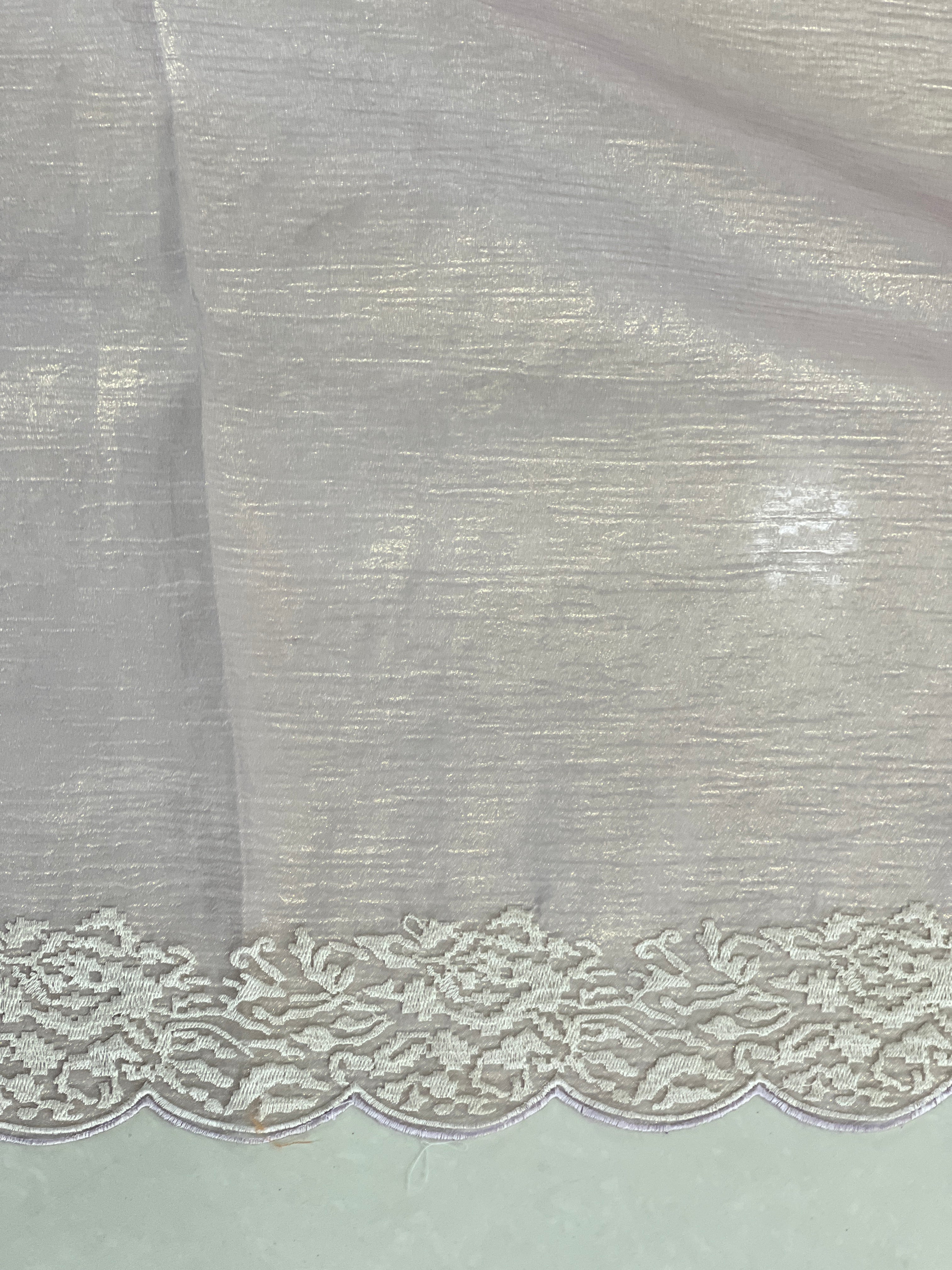 Machine Embroidery Crushed Shimmer Organza Saree | BLD1475