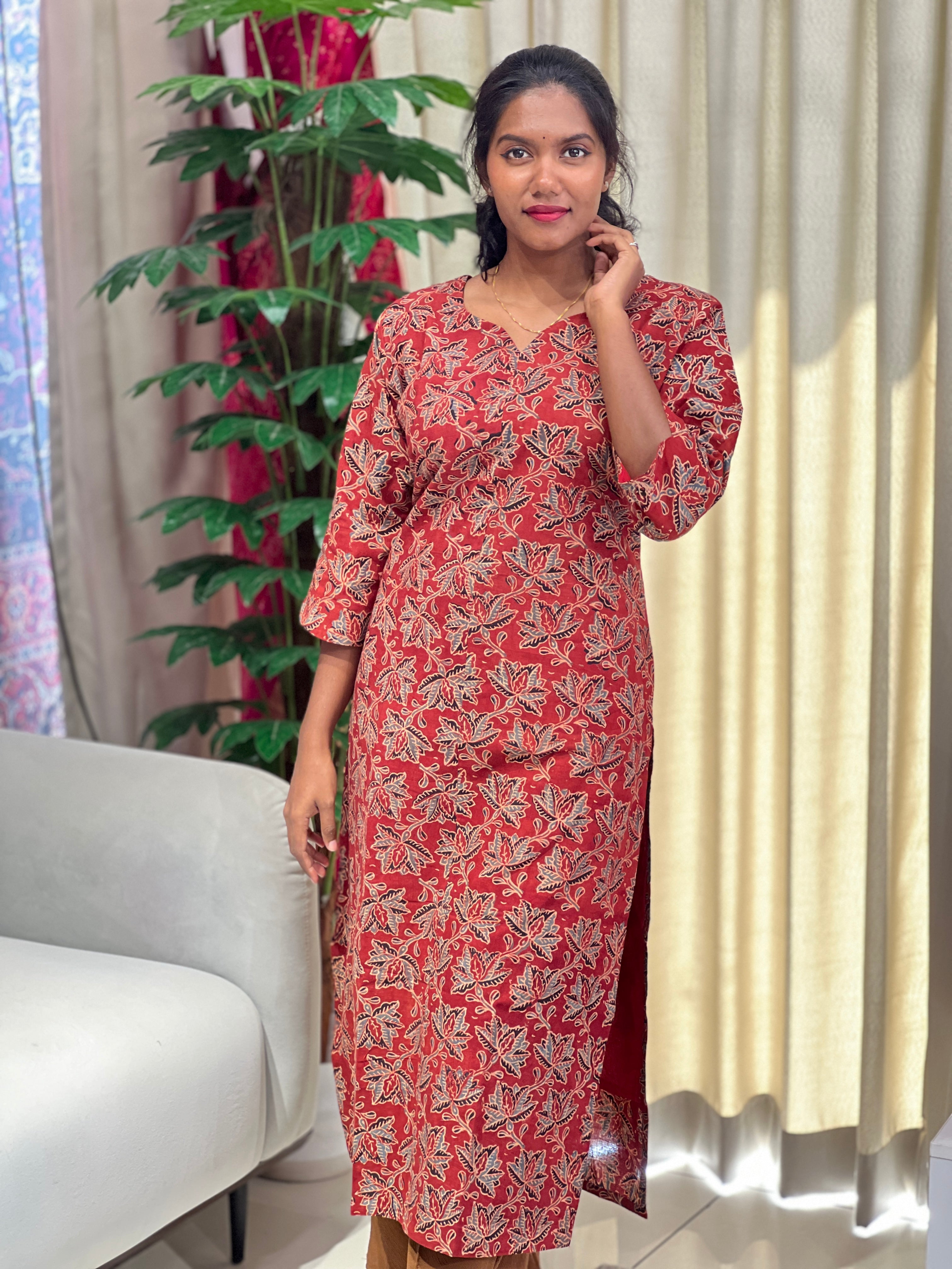 Hand Block Printed Cotton Kurta | RMLA247